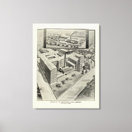 Wasserbury-Uhr Leinwanddruck (Vorderseite)