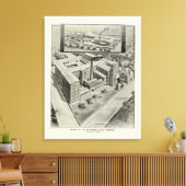 Wasserbury-Uhr Leinwanddruck (Insitu (Wohnzimmer))