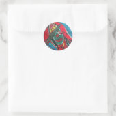 Wasserclown Runder Aufkleber (Tasche)