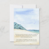 Wassercolor Beach Ocean Memorial Vielen Dank Dankeskarte (Rückseite)