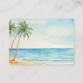 Wassercolor Beach Palm Trees Wedding Gift Registry Begleitkarte (Rückseite)