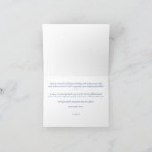 Wassercolor Blue Hydrangea Rose Elegantes Skript Dankeskarte (Innenseite)