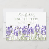 Wassercolor Boho Lavender Save the Date Card (Vorderseite)