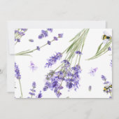 Wassercolor Boho Lavender Save the Date Card (Rückseite)