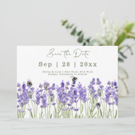 Wassercolor Boho Lavender Save the Date Card