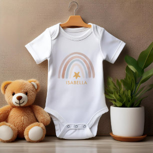 Wassercolor Boho Rainbow Personalisiert Baby Strampler