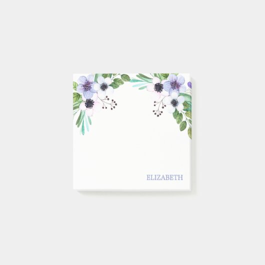 Wassercolor Bouquet Post-it Klebezettel (Vorderseite)