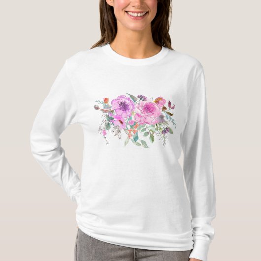 Wassercolor Bouquet T-Shirt (Vorderseite)