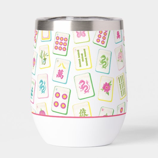 Wassercolor Bright Mahjong Tiles Monogram (Rückseite)