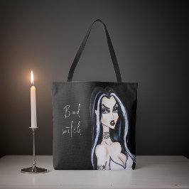 Wassercolor Gothic Bad Witch Halloween Tasche