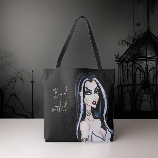 Wassercolor Gothic Bad Witch Halloween Tasche