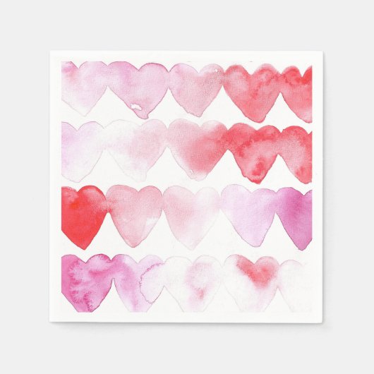 Wassercolor Hearts Napkins Serviette (Vorderseite)