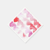 Wassercolor Hearts Napkins Serviette (Ecke)