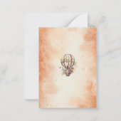 Wassercolor Hot Air Ballon Rostgold Vielen Dank Mitteilungskarte (Rückseite)
