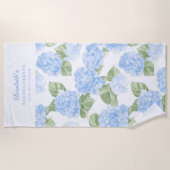 Wassercolor Hydrangea Bachelorette Strandtuch (Vorderseite)