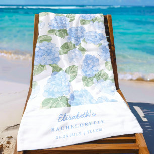 Wassercolor Hydrangea Bachelorette Strandtuch