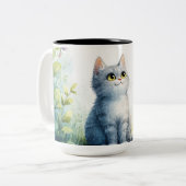 Wassercolor Kitten Coffee Tasse - Niedliches Cat L (Vorderseite Links)