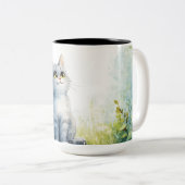 Wassercolor Kitten Coffee Tasse - Niedliches Cat L (VorderseiteRechts)