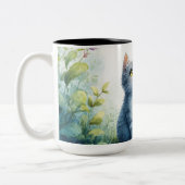 Wassercolor Kitten Coffee Tasse - Niedliches Cat L (Links)