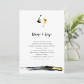 Wassercolor Koi Fish Wedding Einladung (Stehend Vorderseite)