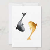 Wassercolor Koi Fish Wedding Einladung (Rückseite)