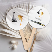 Wassercolor Koi Fish Wedding Fächer