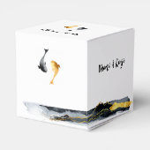 Wassercolor Koi Fish Wedding Geschenkschachtel (Rückseite)