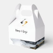 Wassercolor Koi Fish Wedding Geschenkschachtel (Rückseite)