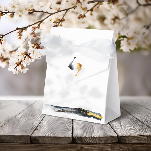 Wassercolor Koi Fish Wedding Geschenkschachtel