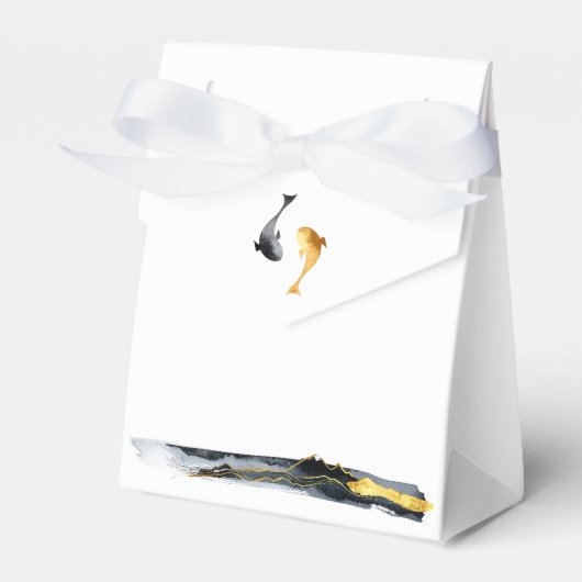 Wassercolor Koi Fish Wedding Geschenkschachtel (Vorderseite)