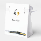 Wassercolor Koi Fish Wedding Geschenkschachtel (Rückseite)