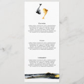 Wassercolor Koi Fish Wedding Menükarte (Rückseite)