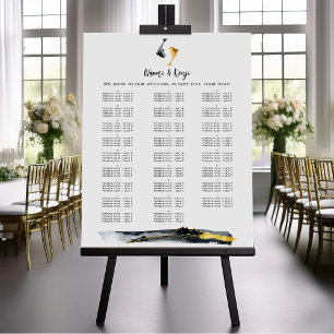 Wassercolor Koi Fish Wedding Poster