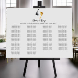 Wassercolor Koi Fish Wedding Poster