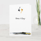 Wassercolor Koi Fish Wedding Programm (Vorderseite)