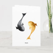 Wassercolor Koi Fish Wedding Programm (Rückseite)