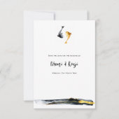 Wassercolor Koi Fish Wedding Save The Date (Vorderseite)