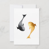 Wassercolor Koi Fish Wedding Save The Date (Rückseite)