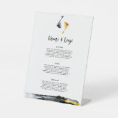 Wassercolor Koi Fish Wedding Sockelschild (Vorderseite)