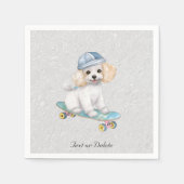 Wassercolor Poodle Napkins Serviette (Vorderseite)