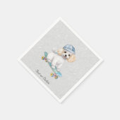 Wassercolor Poodle Napkins Serviette (Ecke)