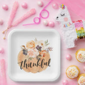 Wassercolor Pumpkin Erntedank Dinner Pappteller (Party)