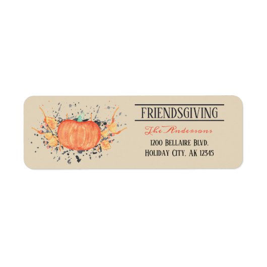 Wassercolor Pumpkin Friendsgiving (Vorne)