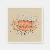Wassercolor Pumpkin Friendsgiving Serviette (Vorderseite)