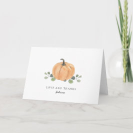 Wassercolor Pumpkin Liebe & danke Ihnen Einladung