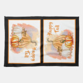 Wassercolor Pumpkin Trio Happy Fall Geschirrtuch (Horizontal)
