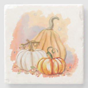Wassercolor Pumpkin Trio Stone Untersetzer