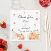 Wassercolor Pumpkin Wedding Napkins Serviette (Beispiel)