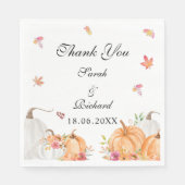 Wassercolor Pumpkin Wedding Napkins Serviette (Vorderseite)