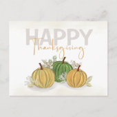 Wassercolor Simple Pumpkin Gourd Happy Thanksgivin Postkarte (Vorderseite)